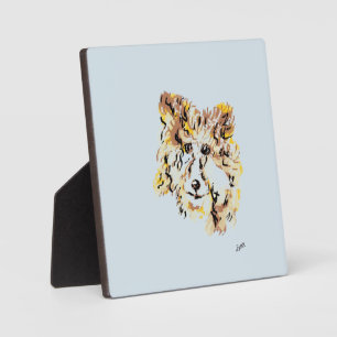 Tablette W/Canvas : Collie Plaque