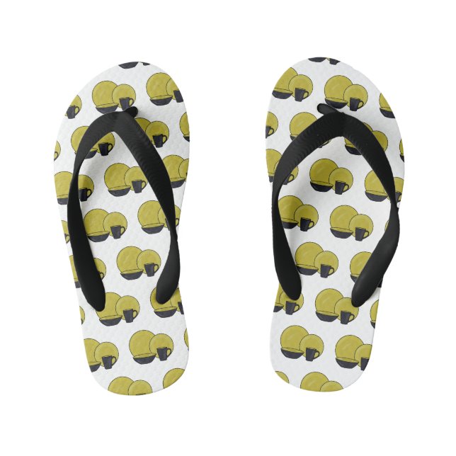 Tableware set cartoon illustration  kid's flip flops (Footbed)