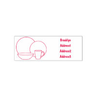 Tableware set cartoon illustration