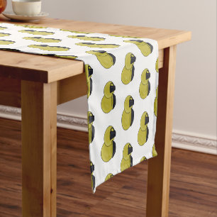 Tableware set cartoon illustration short table runner