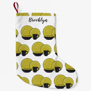 Tableware set cartoon illustration small christmas stocking