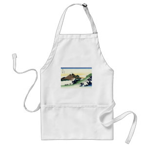Tablier 甲 州 犬 目 峠, 北 斎 Voir le Mont Fuji de Inume, Hokusai