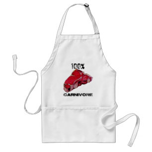 Tablier 100% mangeur de viande - CARNIVORE - customisé
