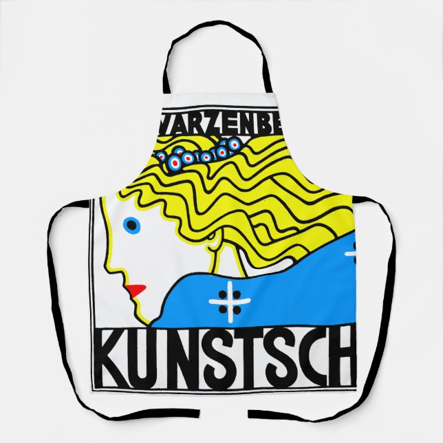 Tablier 1908 Vienne Art Nouveau Salon Art Nouveau Maiden (Recto)