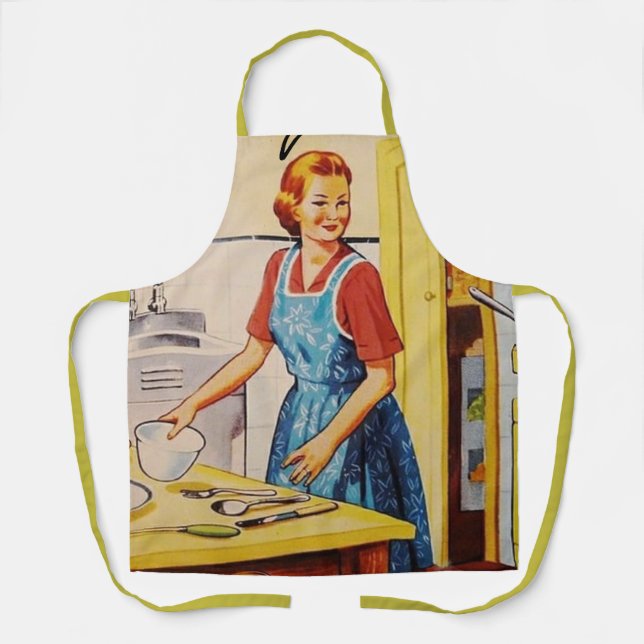 Tablier 1950s Retro amant l Cuisine l femme Cuisine (Recto)