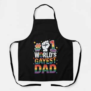Tablier #1 Papa gay le plus gay du monde Fête des pères dr