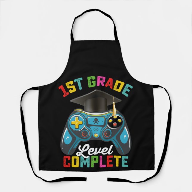 Tablier 1ère année Niveau Complet Graduation Jeu Gamer (Recto)