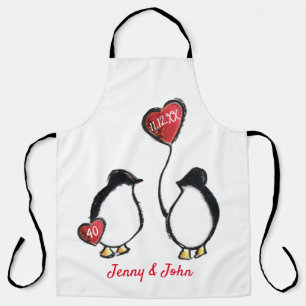 Tablier 40e rubis de pingouin ou tout autre anniversaire m