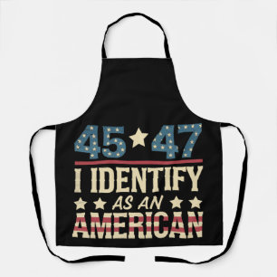 Tablier 45 47 Je M'Identifie Comme Un Drapeau Américain Tr