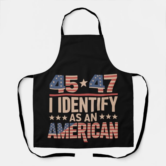 Tablier 45 47 Je M'Identifie Comme Un Président Trump Amér (Recto)