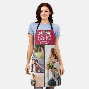 Tablier 4 famille photo collage maman gardien mère jour