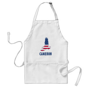 Tablier 4 juillet Nom USA Drapeau American Eagle America
