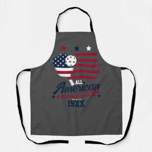 Tablier 4 juillet Pickleball USA Indépendance Jour cadeau