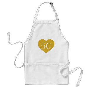 Tablier 50 coeur en or massif