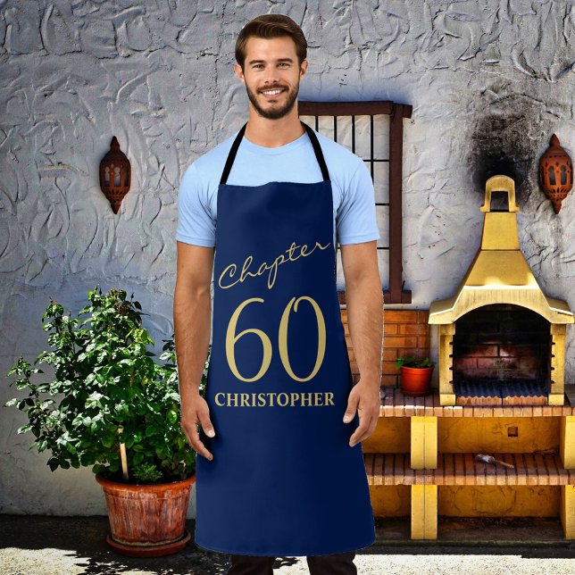 Tablier 60e anniversaire Blue Gold (Créateur téléchargé)