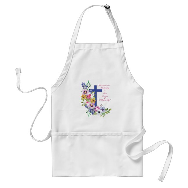 Tablier 60e Anniversaire, Nun, Religious Life Cross (Devant)