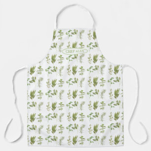 Tablier 6 HERBES FRAÎCHES Apron + Nom - grand