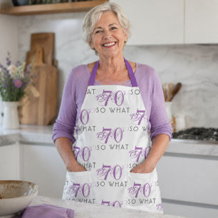 Tablier 70 Et alors Funny Pink 70 ans Femme