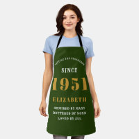 70e anniversaire Né en 1951 Dame d'or verte