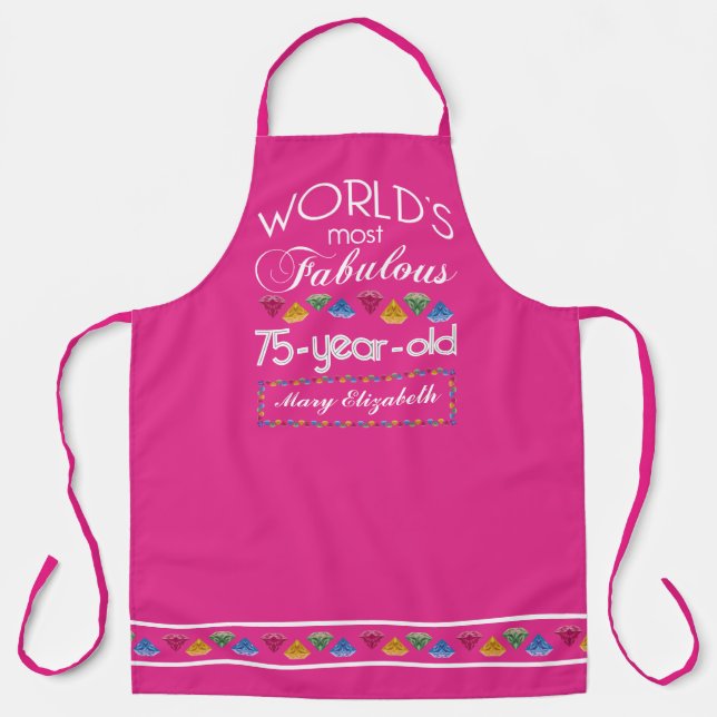 Tablier 75e anniversaire des plus fabuleuses pierres color (Recto)