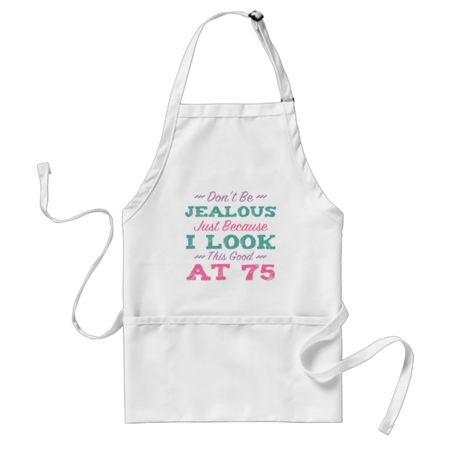 Tablier 75e anniversaire pour les femmes (Devant)
