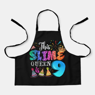 Tablier 9e anniversaire pour les filles 9 ans fille Slime 