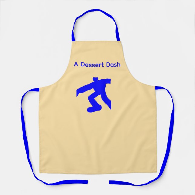 Tablier à créme Dash pour dessert sangles bleues (Recto)