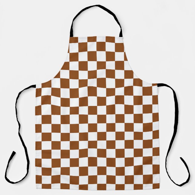 Tablier à damiers Brown et blanc (Recto)