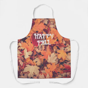 Tablier à imprimé intégral de feuilles d'automne H