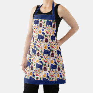Tablier À la maison Blue Cat Hygge Motif