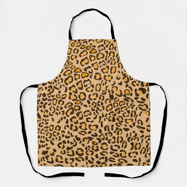 Tablier à motif classique de fourrure de léopard (Recto)