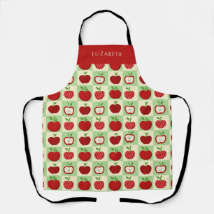 Tablier à motif de pomme personnalisé pour enseign