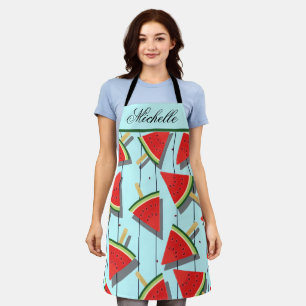 Tablier à motif de sucette glacée à la pastèque -
