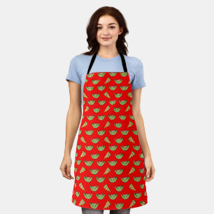 Tablier à motif pizza rouge et taco amusant pour a