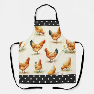 Tablier à motif poulet
