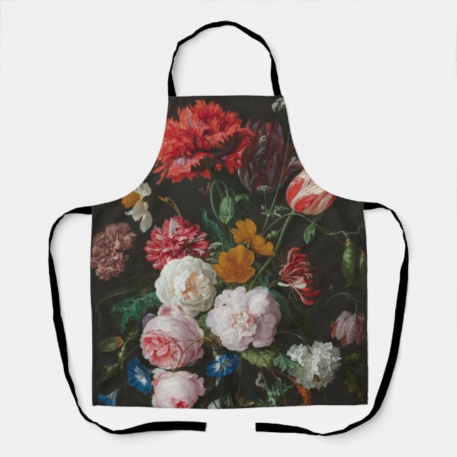 Tablier à vie morte florale foncée (Recto)
