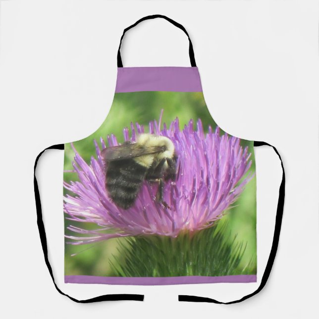 Tablier Abeille sur chardon (Recto)
