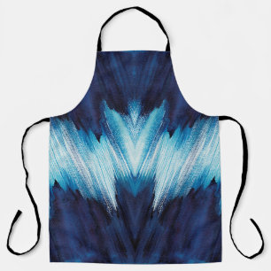 Tablier Abstract blue stroke watercolor , paint high-resol