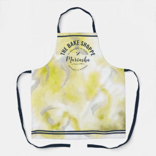 Tablier Abstrait Aquarelle de cuisson Shoppe Jaune de Crav