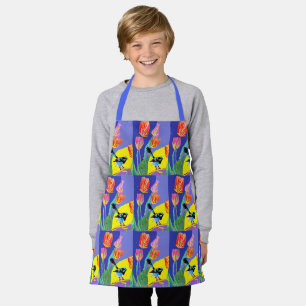Tablier Abstrait Blue Wren Australian Bird Bird Apron