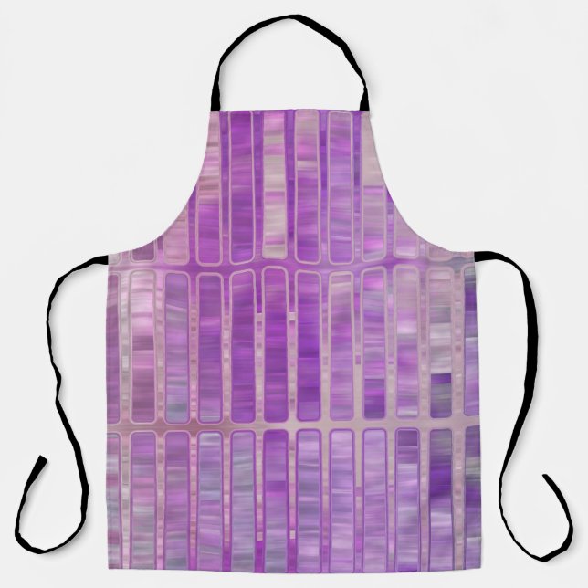 Tablier Abstrait brillant en mosaïque violet arrière - pla (Recto)