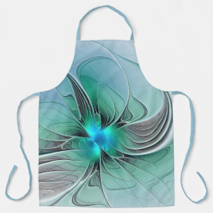 Tablier Abstrait De Bleu, Art Fractal Moderne
