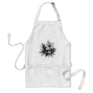 Tablier abstrait floral
