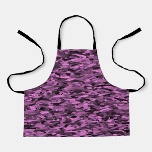 Tablier Abstrait Motif violet noir