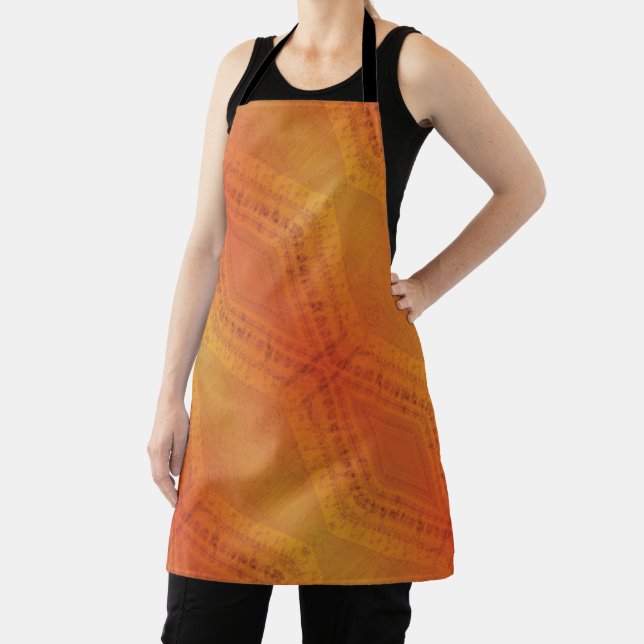 Tablier Acceptation | Motif de Shibori rouge orange jaune (Insitu)