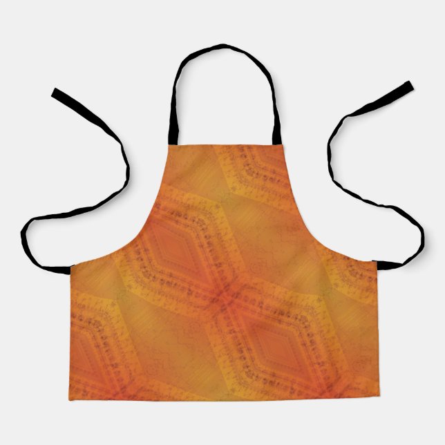 Tablier Acceptation | Motif de Shibori rouge orange jaune (Recto)