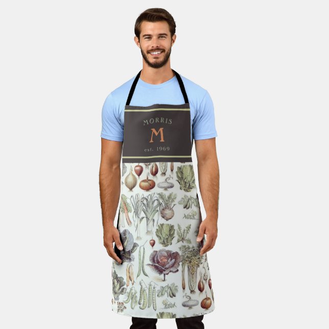 Tablier Adolphe Millot Vegetable Cuisine Apron (Porté)