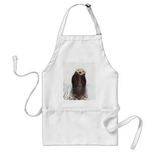 Tablier adorable animal de loutre moelleuse mignonne