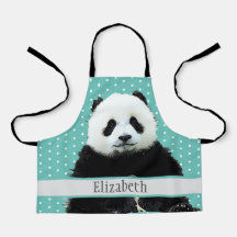 Adorable Panda Ours Nom Turquoise Enfants Animal A