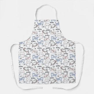 Tablier Adorables chatons dodus et cœurs Meow